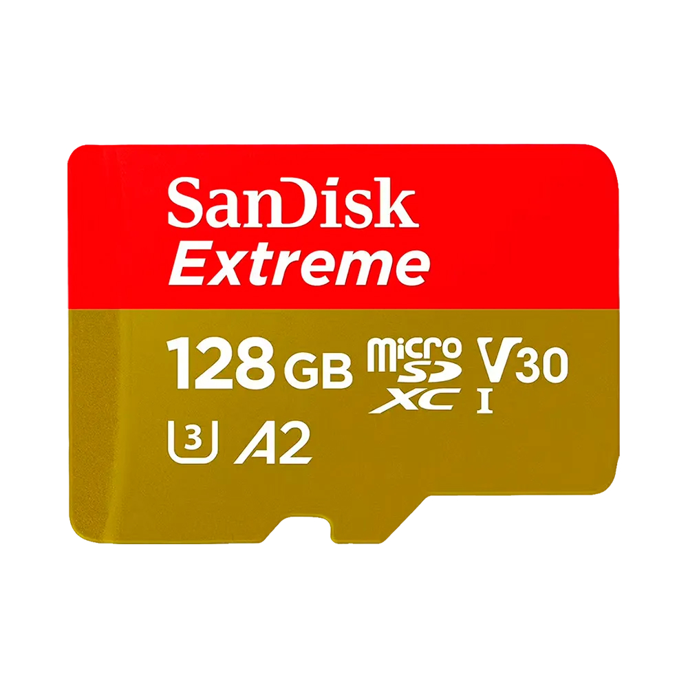 Карта памяти Sandisk Extreme microSDXC 128GB, 90 Мб/с А2, V30, UHS U3